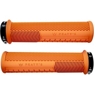 Peaty's Monarch Bicycle Grips - Durable, Ergonomic Finger Bar, Thumb Pad, All Day Riding, All Weather, All Terrain (Mango)