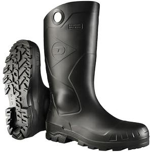 Dunlop Chesapeake Rubber Boots for Men & Women – PVC - Waterproof - Lightweight Garden, Fishing & Rain Boots with Soft Toe and Wide Calf – Black – Size 11