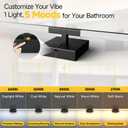 Vanity Lights 48 inch, 4-Level Brightness Built-in Dimmer, 28W Dimmable 5CCT Bathroom Light Fixtures Over Mirror, Black Vanity Lights for Bathroom Mirror Cabinets Bedroom-FCC ETL Certified