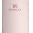 Stanley IceFlow 2.0 Fast Flow Tumbler with Handle 40 oz | Twist On Angled Spout Lid | Leakproof Water Bottle | Insulated Stainless Steel | BPA-Free | Rose Quartz