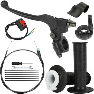 Mini Bike Throttle Assembly 7/8" 22mm Brake Lever Kit Compatible with Coleman BT200X CT200U CT200U-EX CT100U CC100X Baja DB30 Warrior MB200 Massimo Motovox 212cc 196cc 6.5hp Mini Bike Part (Black)