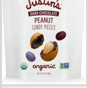 Justin's Dark Chocolate Peanut Candy Pieces - 4.5oz bag Organic, Gluten Free, Non-GMO, Responsibly Source, Rainforest Alliance Certified Cocoa Best By 09/19/25