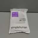 simplehuman Code M Custom Fit Drawstring Trash Bags in Dispenser Packs, 20 Count, 45 Liter / 11.9 Gallon, White, Medium