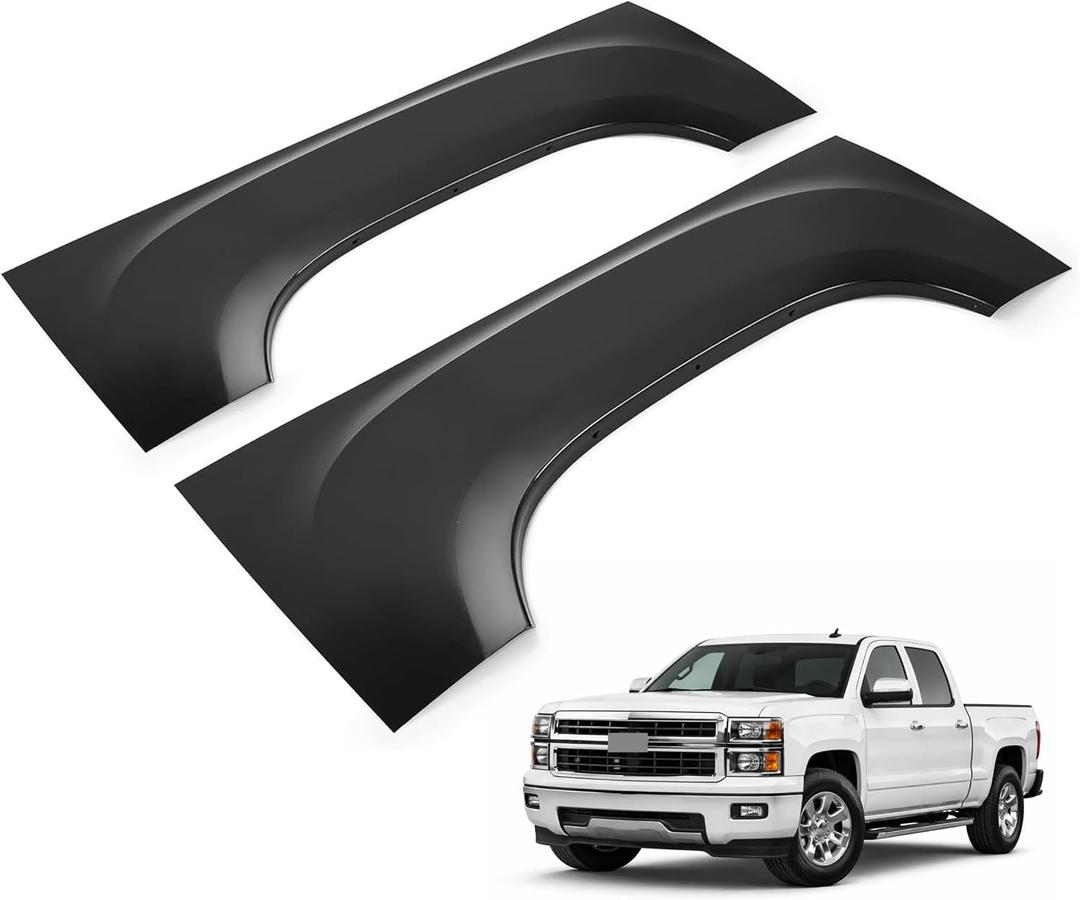 ALMULOO Truck Bed Wheel Arch Repair Panel Compatible with 2007-2014 Chevy Chevrolet Silverado 1500 2500HD 3500HD Letf + Right Side Upper Wheel Arch Patch Quarter Panels