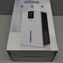 Dehumidifier, Dehumidifiers for Home, 98 OZ Water Tank, (1000 sq.ft) Quiet Dehumidifier for Basement Bathroom Bedroom with Humidity Display, Auto Shut Off, Relaxing 7 Color Ambient Light(Gray)