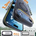 5 x TOCOL for iPhone Air Case, Compatible with Magsafe, Full Camera Protection, Built-in Magnetic Ring, Drop Protection, Slim Thin Translucent Matte Phone Case for iPhone 17 Air (Black)