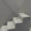 Vfrog Dog Stairs for Small Dogs,17.5" H,4-Step Dog Steps Ramp for Bed and Couch with High Density Foam,Non-Slip Pet Steps for Dogs and Cats,Pet Stairs with a Washable Cover,Grey