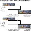 JCJMY 8x24 Picture Frame with 6x22 Mat, Panoramic Picture Frame Display Photo 6x22 with Mat or 8 x 24 Without Mat, Wall Hanging Large 8 by 24 Poster Frame with Plexiglass, Black