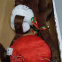 Christmas Car Reindeer Antlers & Nose Tail Kit with Jingle Bells, 2025 Cute Rudolph Car Costume for SUV, Van, Truck - Warm Lights Auto Holiday Decor