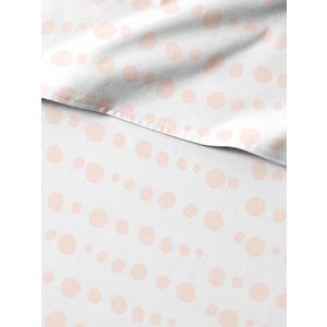 Kids Queen Size Pink Dots Bed Sheets - 4 Piece Kids Pink Dots Sheet Set - Spotty Patterned Bedding - Soft & Cozy - Breathable & Machine Washable - Easy-Care Bed Set for Boys, Girls, Teens and Toddlers