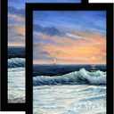 LUCKYLIFE 22.37x34 Picture Frame, Wall Hanging Poster Frames, Display Pictures 22.37 x 34 without Mat, Pack of 2, Black