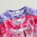 2 x Infant Baby Boys Girls 3 Pack Footless Rompers Long Sleeve Tie Dye Zip-up Jumpsuit Fall Clothes 3pcs Outfit Set