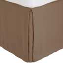 Fancy Collection Easy Care Tailored Microfiber Bed Skirt Solid New (Full, Taupe)