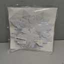 OuMuaMua Winter Christmas Hanging Snowflake Decorations, 12PCS Snowflakes Garland & 12PCS 3D Glittery Large White Snowflake for Christmas Winter Wonderland Holiday New Year Party Home Decorations