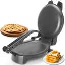 Compact Roti Maker, 8'' Electric Tortilla Maker Machine, Maquina Para Hacer Tortillas, Electric Tortilla Press, Prensa Para Tortillas, Crepe Maker, Recipe Included, Black