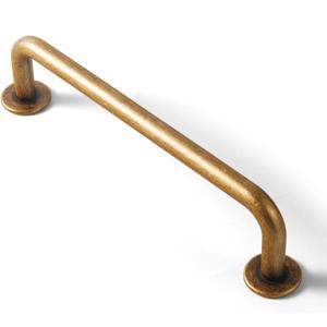 Goo-Ki 6 Pack Antique Brass Cabinet Pulls Zinc Alloy Hardware for Drawer Kitchen Cupboard - 5.04" c-c Vintage Bronze Bar Pull Retro Brass Handles
