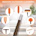 20FT Heavy-Duty Fiberglass Telescopic Extension Pole - High Stiffness, Non-Conductive, Twist Lock for Electrical Rescue, Indoor Cleaning, Pool Washing,Paint,Boat Hooks&Flags- Universal Threaded Tips