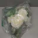 10 Inch White Rose Bouquets for Bride Spring Wedding Cascading Bridal Bouquet Ivory White Sage Green Artificial Silk Flower Winter Boho Rustic Ceremony Anniversary Decor Toss Bouquet