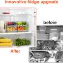 SMRCAD Fridge Organizers and Storage, 6 Pack Clear Freezer Organizer Bins with Lids for Kitchen, Pantry, Refrigerator, Food, Fruit, Vegetable Storage