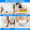 Large Stone Dish Drying Mat for Kitchen Counter,24"(L)16"(W),Collapsible Quick Dry Dish Drying Mat,Diatomaceous Earth Mats for Cutlery, Pots and Bottles,Match Any Countertop (23.6" x 15.3")