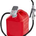 Deway Automatic Fuel Transfer Pump with Nozzle for Flow Control & Stop, Fits Most Gas Cans, Extra Long Hose, for Gasoline, Diesel Fuel & More