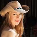 4 x Cowboy Hat Band for Women Men, Beaded Hat Band for Straw Hat Fedora Hand Made Replaceable Hat Band 2, Big Turquoise (Blue)