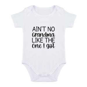 SproutJoy Grandma Bodysuit for Baby Grandma Baby Clothes I Love My Grandmas Loves Me Babies Clothes 6M