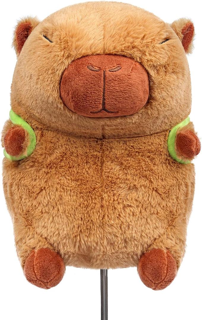 Funny Capybara Golf Headcover, Animals Plush Golf Club Head Covers, Small Size Fits Hybird and Irons, Large Size Fits Standard 460cc Driver Head
