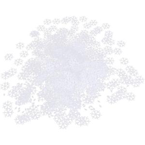 1200 Pcs Dinner Table Decor Snowflake Ornaments Decor Dining Room Table Dining White Seqins Snowflakes Decorations Supplies Christmas Confetti