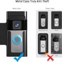 Anti Theft Ring Doorbell Mount - Renter Friendly Ring Doorbell Holder for Apartment Door - All Metal Ring Door Bracket Blink Doorbell Mount No Drill