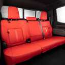 Leather Car Seat Covers for 2019-2026 Silverado/Sierra Crew Cab,Red