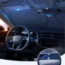 7 x Lamicall Car Windshield Sun Shade - [4 Layers Nano Coating][Light and Thin] Foldable Front Window Sunshade, UV Block, Auto Interior Protection, 57"x29" Windshield Cover for Compact Sedan, SUV (Small)