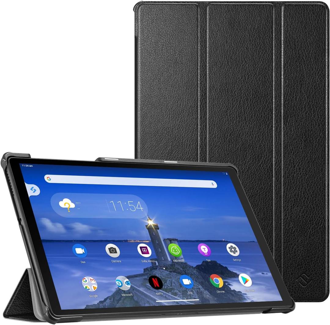 CaseBot Case for Lenovo Tab M10 Plus (2020 2nd Gen) TB-X606F/X606X 10.3" FHD Tablet, Lightweight Slim Shell Stand Cover (Black)