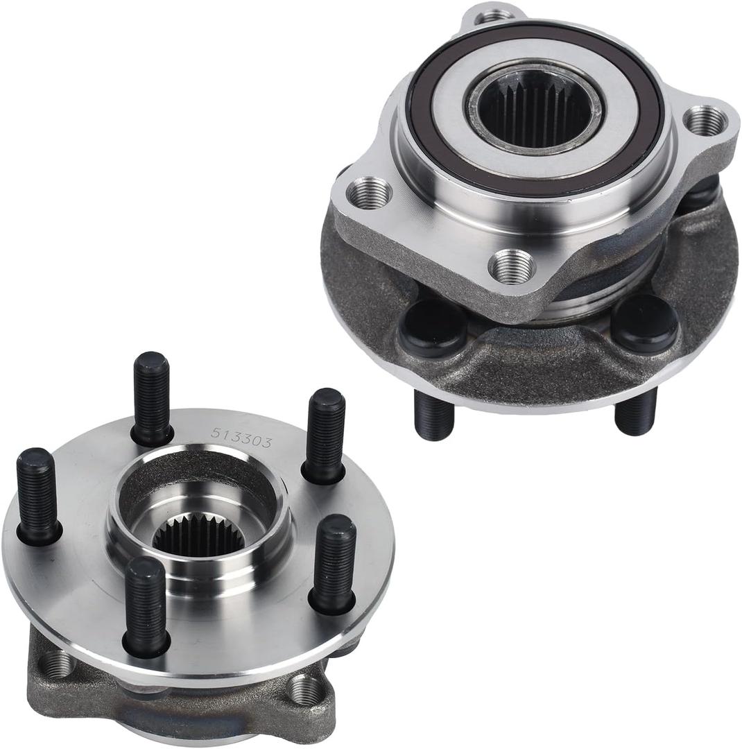 Autoround 513303 Pair Front Wheel Bearing Hub Assembly Compatible with Subaru Outback, Forester, Impreza (Exc STI), Legacy, XV Crosstrek