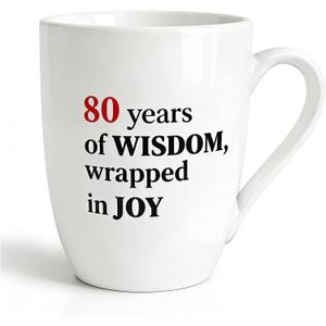 80th Birthday Gifts for Men Women Mug Coffee Cup, 1946 Bday Mugs, 80 Year Old Best Present Idea for 80th Wife Husband Grandma Grandpa Father Mother, 11Oz Ceramic