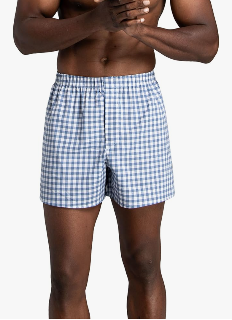 Fruit of the Loom Men's Tag Free Woven Boxer Shorts, Relaxed Fit, Moisture Wicking, Assorted Color Multipacks