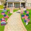 Hahood 9 Pieces Happy Veterans Day Yard Sign Decorations Waterproof Thank You Veterans Party Yard Signs with 18 Stakes Plastic Lawn Sign for Veterans Day Party Garden Lawn Outdoor Decor
