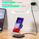Magnetic Charger Stand for Samsung S26 Ultra/S26+/S26/S25/S24/Z Flip7/Z Flod7 & iPhone Air/17/16/15/14/13/12, Detachable Wireless Charging Station Compatible with MagSafe