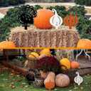 Weysat 3 Pcs Thanksgiving Turkey Metal Yard Decorations Thanksgiving Turkey Pumpkin Gourd Garden Stakes Fall Metal Yard Decorative Signs for Autumn Outdoor Lawn Patio Garden Decor