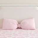 Oversized Pink Bow Pillow 12 x 30 Inch 100% Cotton Pink Long Pillow Coquette Big Bow Shaped Cushion Aesthetic Room Decor Cushion for Bed Sofa Couch Holiday Car Coquette Decor