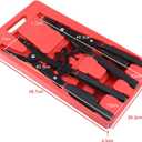 Heavy Duty Snap Ring Pliers, 16" Large Snap Ring Pliers Heavy Duty, 2 Piece Snap Ring Plier Set External and Internal Pliers With 12 Tips, 0° 15° 45° 90° Tips
