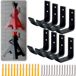 8 Packs Jack Stands Wall Mount Organizer, Heavy Duty Stainless Steel Holder Hook Fits 2 & 3 & 4 & 6 Ton Jack Stands