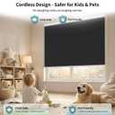 MYshade Cordless Blackout Cellular Shades for Windows, Honeycomb Window Shades with Thermal Insulation, Child & Pet Safe Room Darkening Shade, Easy Install,28.5" W x 50" H, Black