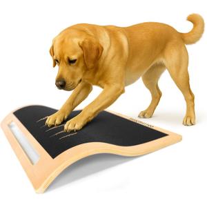 Dog Scratch Board for Nails – Dog Nail Scratch Pad with 2 Extra Sandpapers & Training Guide – Safe Dog Nail File Board for Natural Trimming – Dog Nail Board for All Sizes (Large 16.2in * 16.2in)