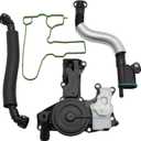 PCV Valve Engine Crankcase Vent Valve Oil Separator with Valve Breather Hose Kit for 2012-2018 Audi A4 A5 A6 Q5 Quattro Allroad 2.0T Only 06H103495AE 06H103495J 06H103495AK