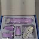 Dog Grooming Clippers Kit-Electric Rechargeable Cat Trimmer Tools-Cordless Quiet Pet Nail Paw Grinder-4 in 1 Multifunctional Low Noise Shaver-Razor for feet Face Ears Toenail Eye (Purple)