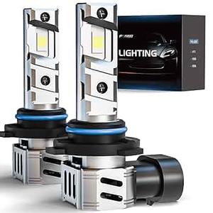 FRANXI H4 Bulbs, 9003/HB2 Fog Light Bulbs, Super Bright 6000K Cool White, 1:1 Size Design with Cooling Fan, Plug and Play, Pack of 2