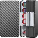HEIYING Game Card Case Holder Compatible with Nintendo Switch & OLED & Lite ,Portable Memory Card Storage Case with 96 Games Cards Slots and 24 Micro SD Cards Slots