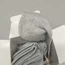 Hugh Ugoli Women's Bamboo Diabetic Ankle Socks, Super Soft Seamless Toe Non Binding, Wide, Loose Fit & Stretchy, 3 Pairs (6-9, 15- Light Grey (3 Pairs))