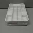 Kitsure Cutlery Drawer Organiser for Kitchen - Adjustable Cutlery Tray for Effortless Utensil Sorting, Versatile Kitchen Storage & Organisation Solution, 12.13" x 1.54" x 8.07"~13.90", White (Medium)